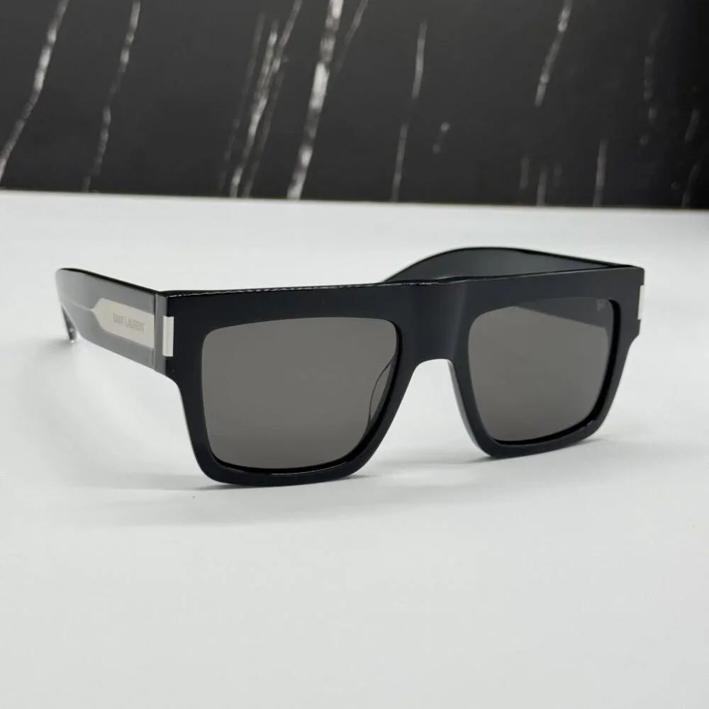 NEW SL628 001 SAINT LAURENT SQUARE BLACK UNISEX SL 628 001 SUNGLASSES